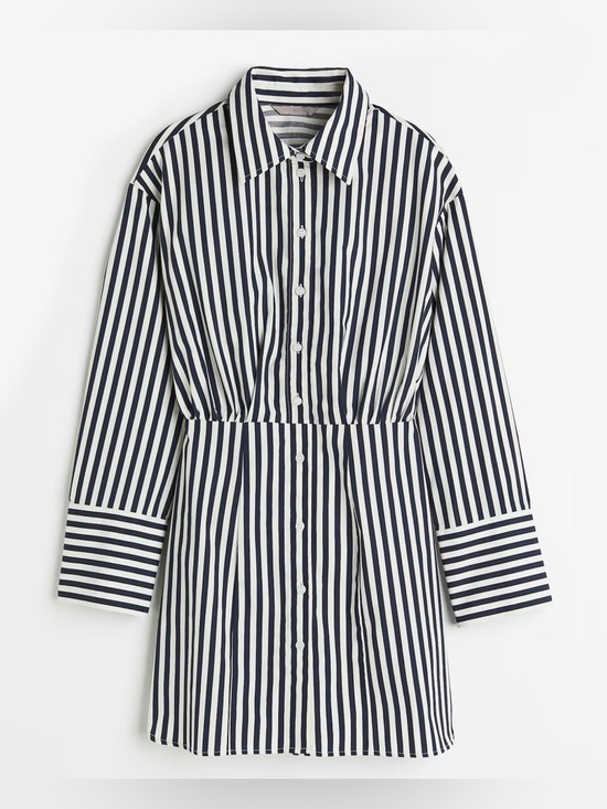 H&M Dresses & Skirts - NWT H&M MODERN/CLASSIC STRIPED DRESS Sz.XXL LOOSE FIT BODICE, FITTED SKIRT